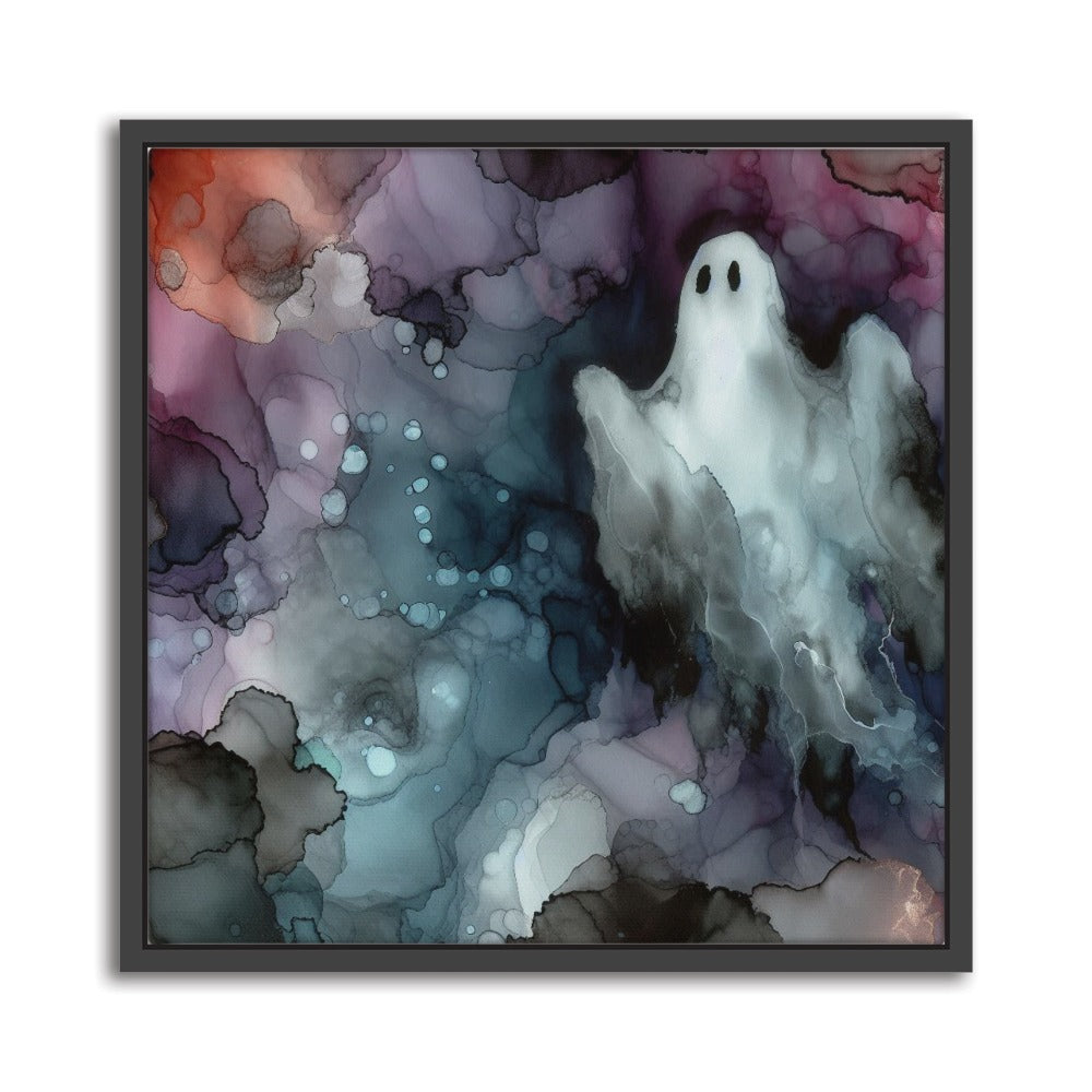 Echo of Light was born from a harmonious dance of alcohol inks, blending solution, and graphic markers on Yupo paper. This vibrant composition captures the interplay of movement and illumination, reflecting the ethereal quality of light itself. Black frame. Square Format: 20 x 20 inch/ 50 x 50cm