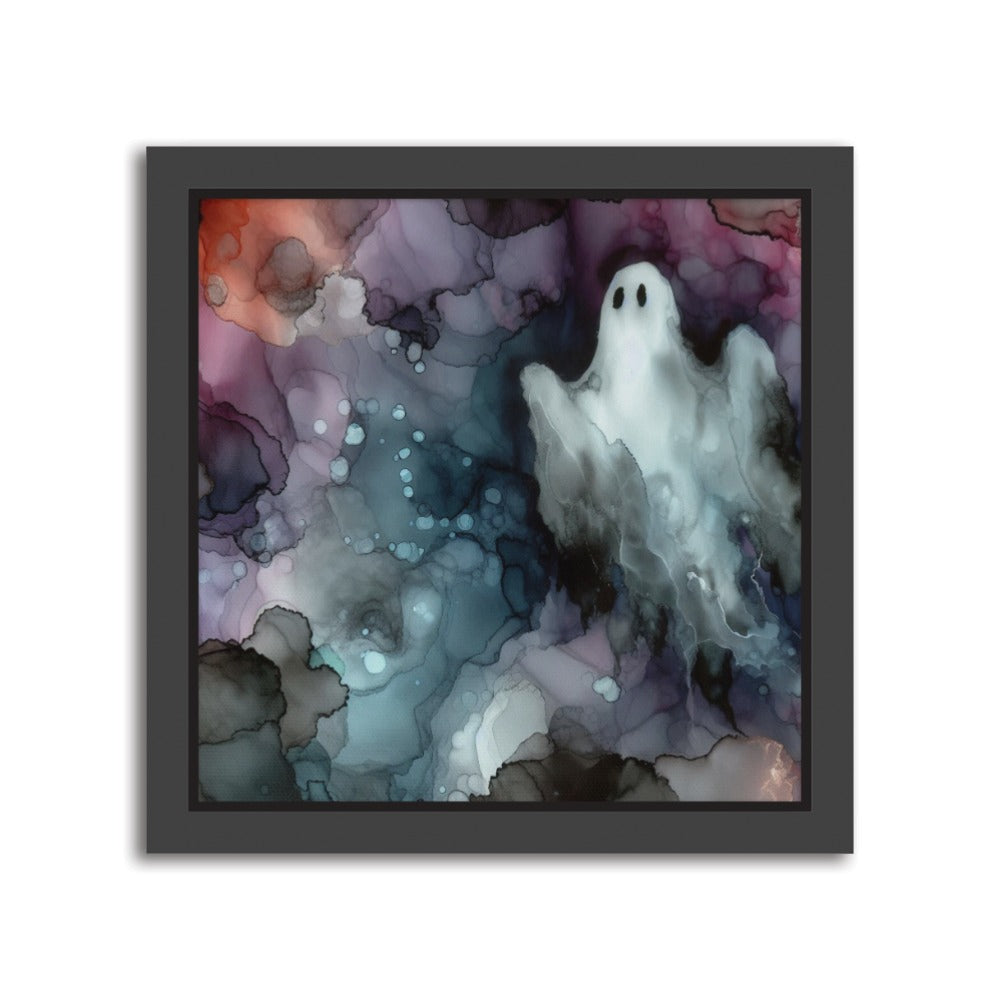 Echo of Light was born from a harmonious dance of alcohol inks, blending solution, and graphic markers on Yupo paper. This vibrant composition captures the interplay of movement and illumination, reflecting the ethereal quality of light itself. Black frame. Square Format: 8 x 8 inch/ 20 x 20cm