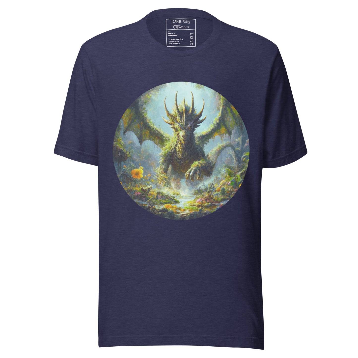 Featuring an elder earth dragon gracefully emerging from the forest floor after resting, with wings outstretched, this design exudes power, elegance, and a deep connection to nature.