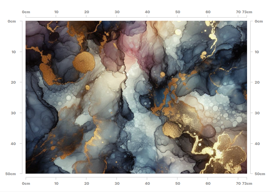 Alcohol Ink Fabric - Metallic Wonder