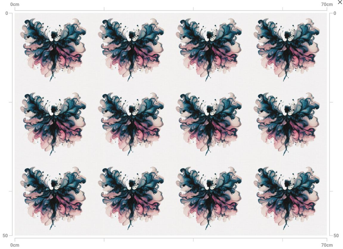 Immerse yourself in Fairy Reborn Alcohol Ink Repeat Pattern Fabric. Featuring ethereal designs, vibrant colours, and a magical fairy with a dark twist, her wings veined with black. Fat Quater repeat pattern.