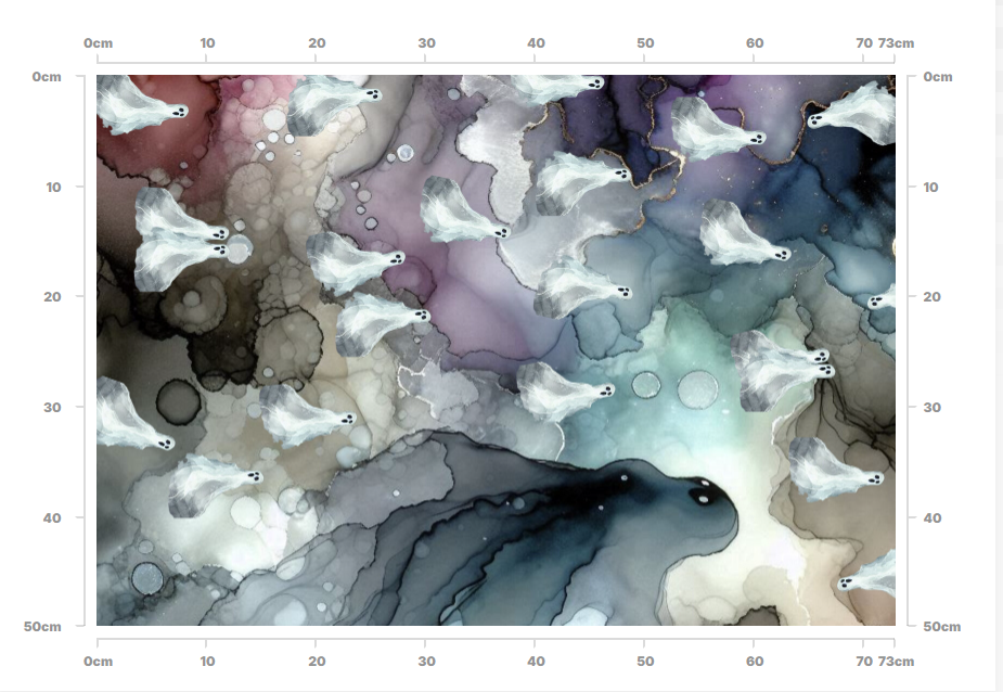 Ghost Alcohol Ink Fabric - Reapers