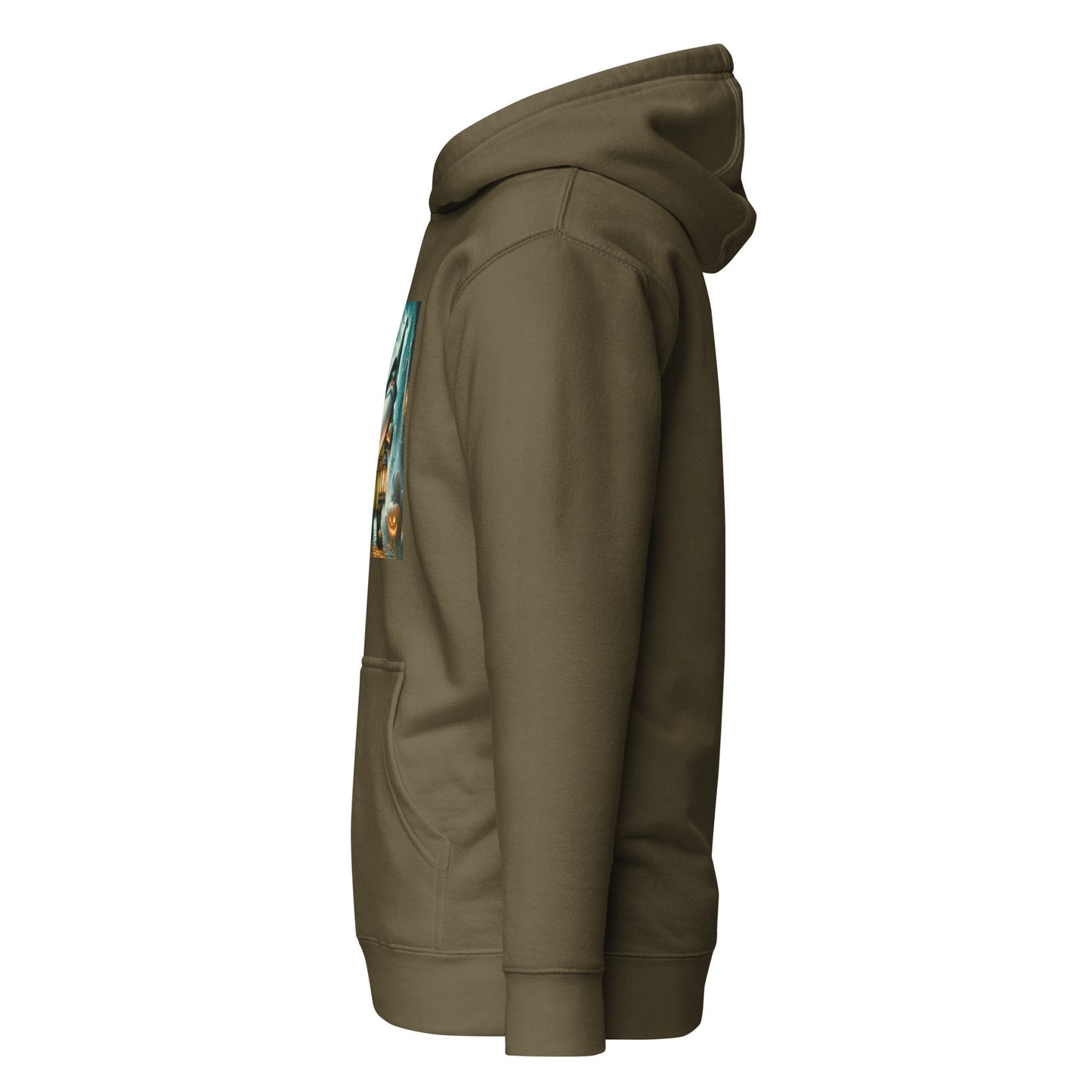 side view of hoodie