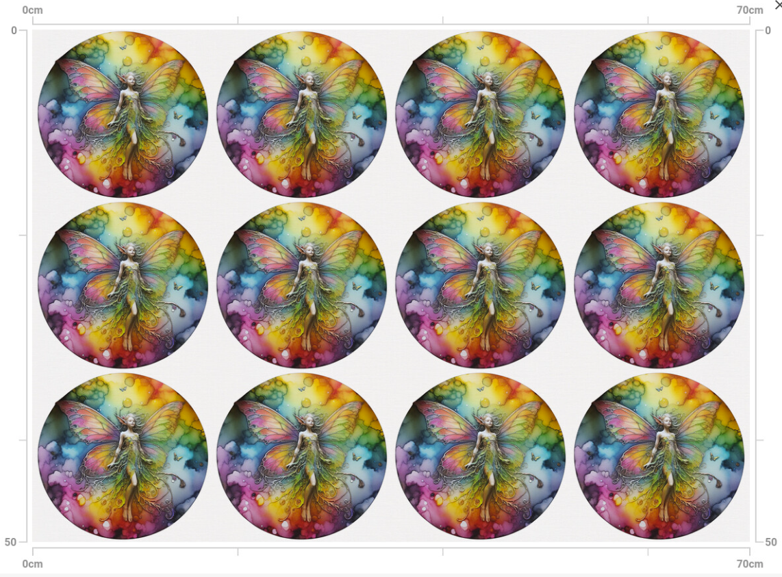 Dive into the enchanting world of Rainbow Fairy Alcohol Ink and Mixed Media Repeat Pattern Fabric. Featuring one magical fairy, vibrant colours, and captivating designs to spark imagination. Fat Quarter repeat pattern