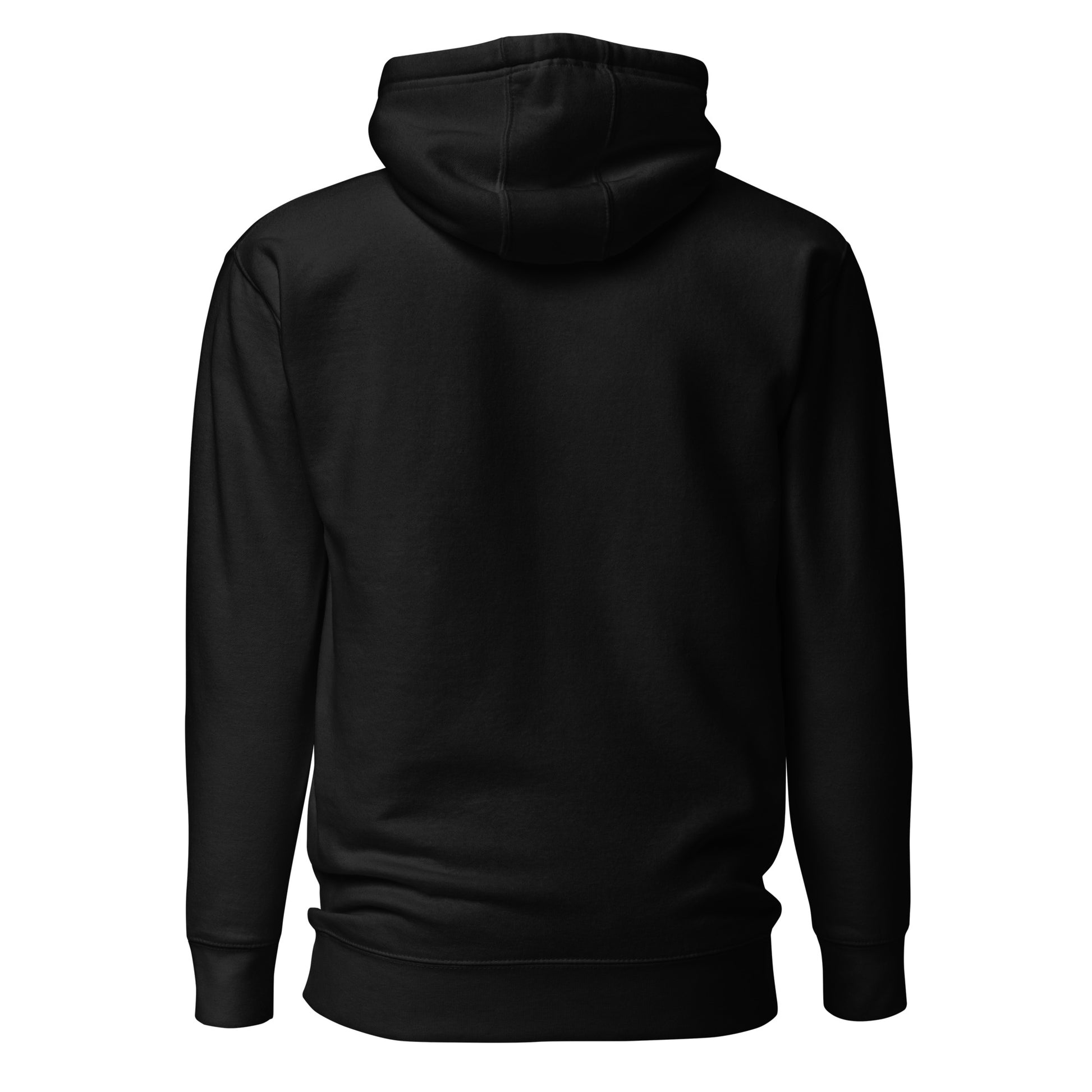 plain black back of hoodie