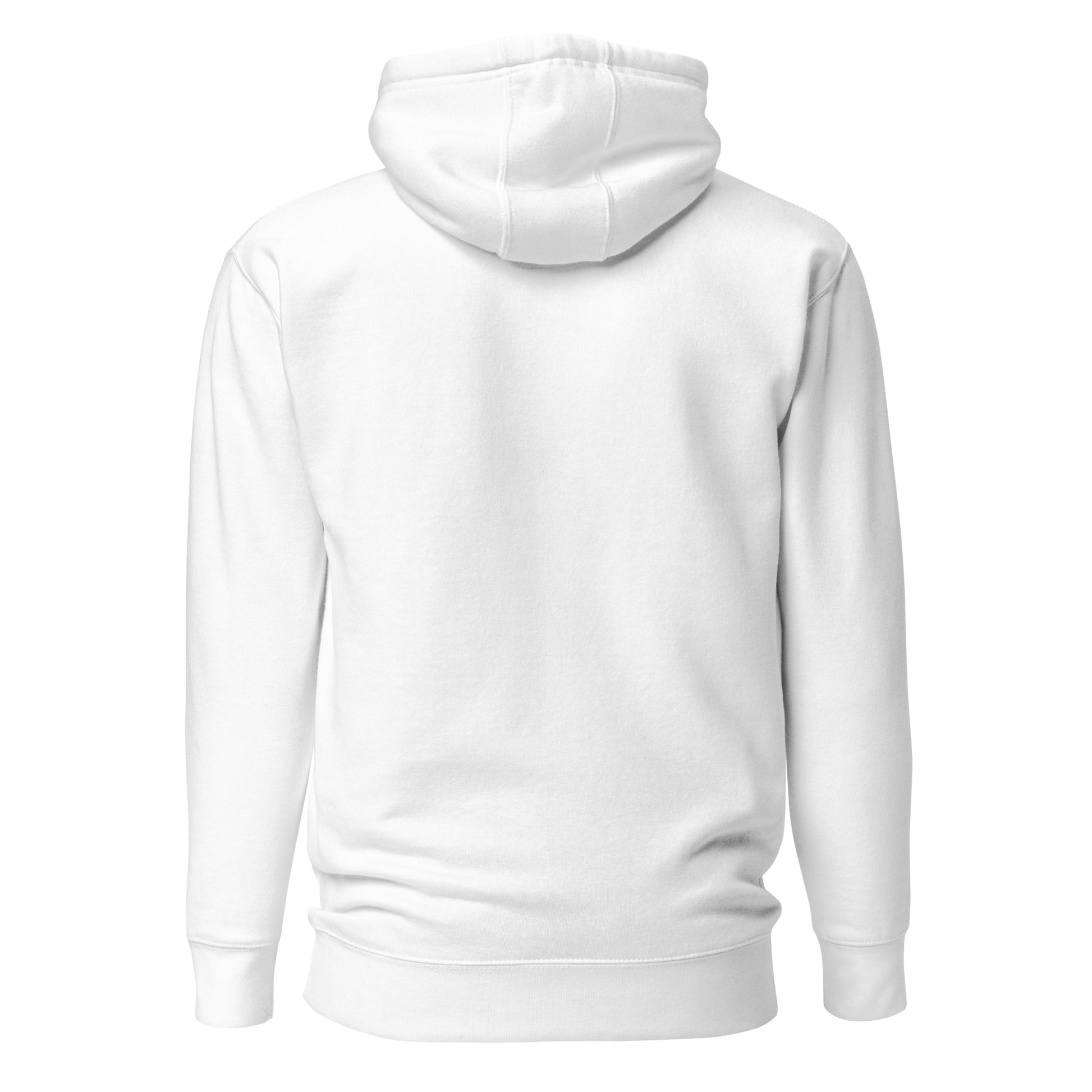 Back of white hoodie, no design